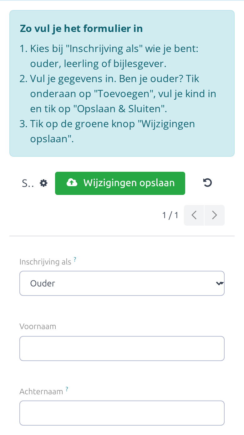 Vul je gegevens in